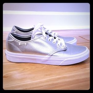 Vans silver shoes sz 7.5