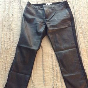 Banana Republic faux leather front leggings