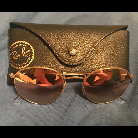 Mirrored Rose Gold Ray Bans RB3447N 47