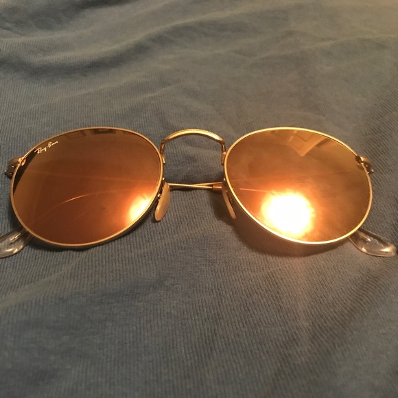 Mirrored Rose Gold Ray Bans RB3447N 47 main image 4