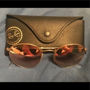 Mirrored Rose Gold Ray Bans RB3447N 47