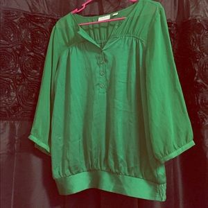New York and Company Green Blouse