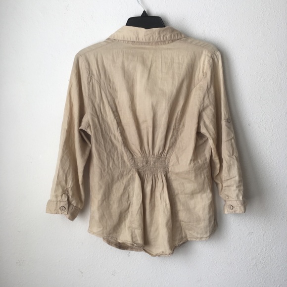 Stitched Button Down Blouse - Picture 2 of 4