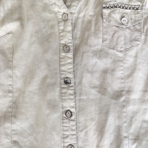 Stitched Button Down Blouse - Picture 4 of 4