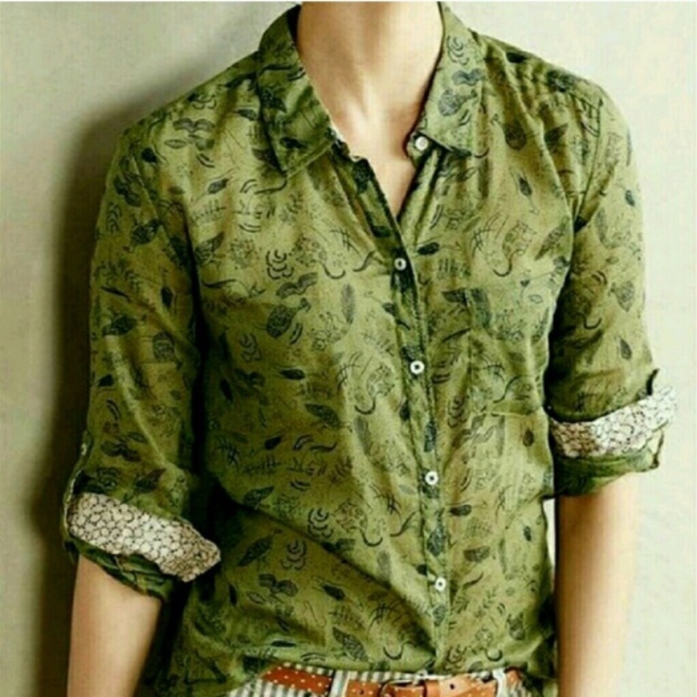 Anthropology Forest Critters Arabel Shirt size 4