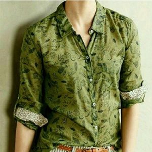 Anthropology Forest Critters Arabel Shirt size 4