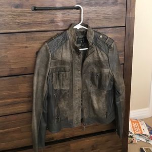 Brown/grey leather jacket