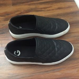 guess black slip on sneakers