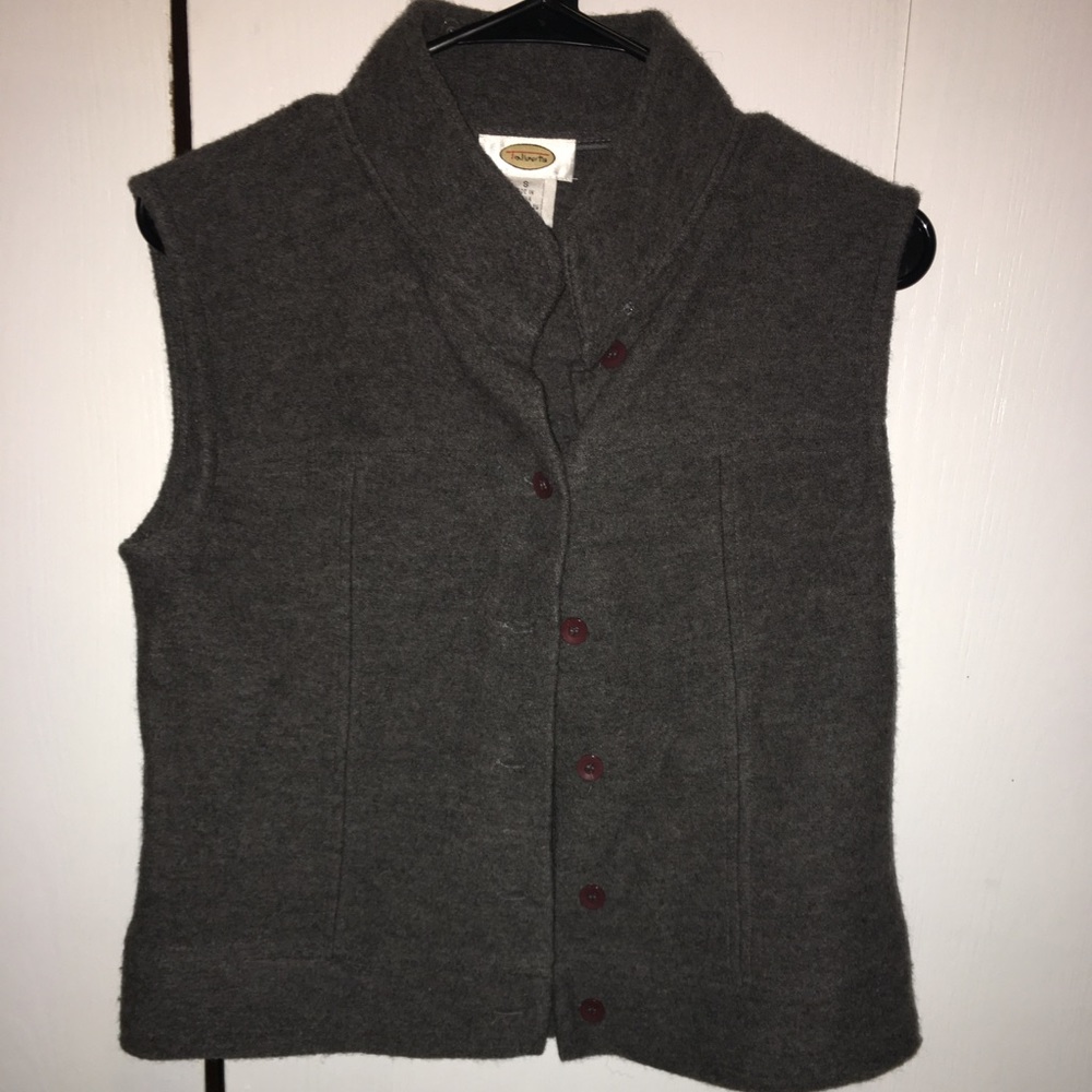 Women's Gray Soft Wool Vest