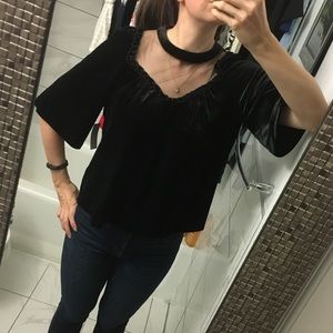 NWT Anthropologie Velvet Top