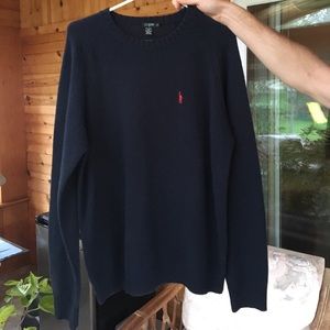 J. Crew lambs wool navy blue sweater