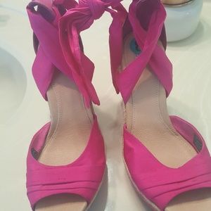 Hot Pink Wedge Shoes