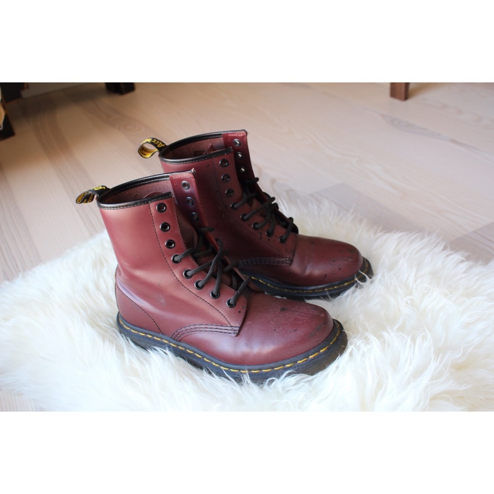 Maroon Dr. Martens