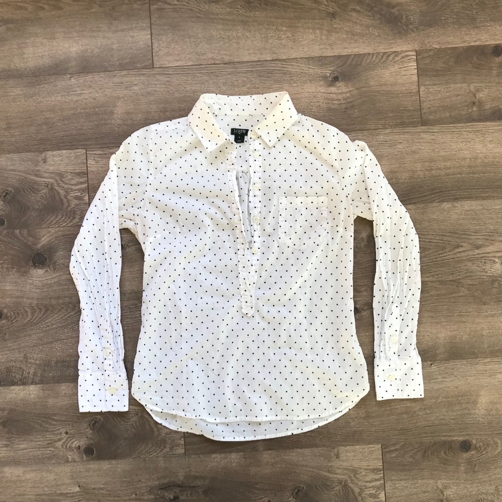 J. Crew Factory | Polka Dot Cotton Popover