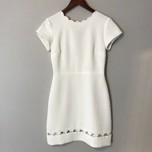 Club Monaco White Scallop Dress 00