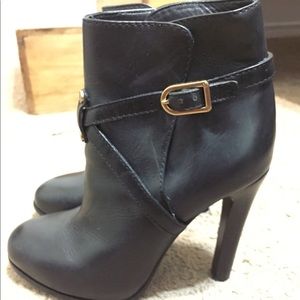 Tory Burch Dorese Black Leather Booties