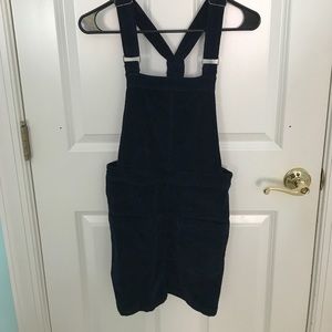 Navy Corduroy Urban Outfitters Overall Dress