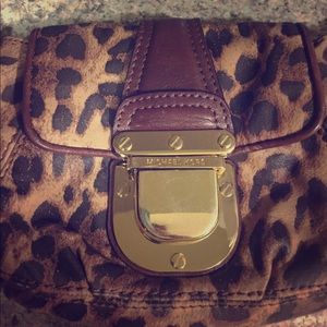 **SOLD** Michael kors small leopard purse.