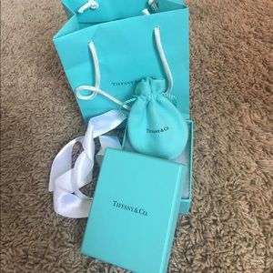 Tiffany and Co. box + bow, bag, dust bag