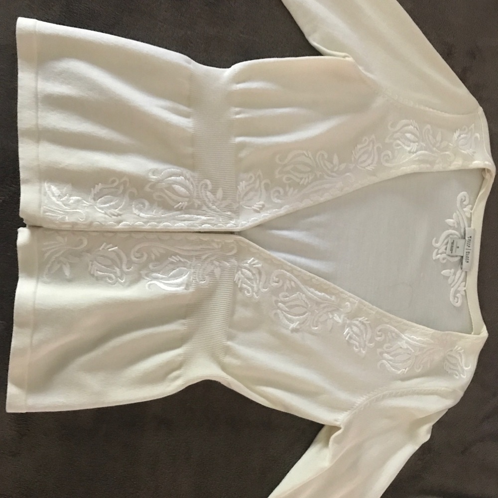 White House black market sweater lightly worm