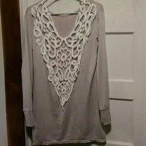 Lace back shirt