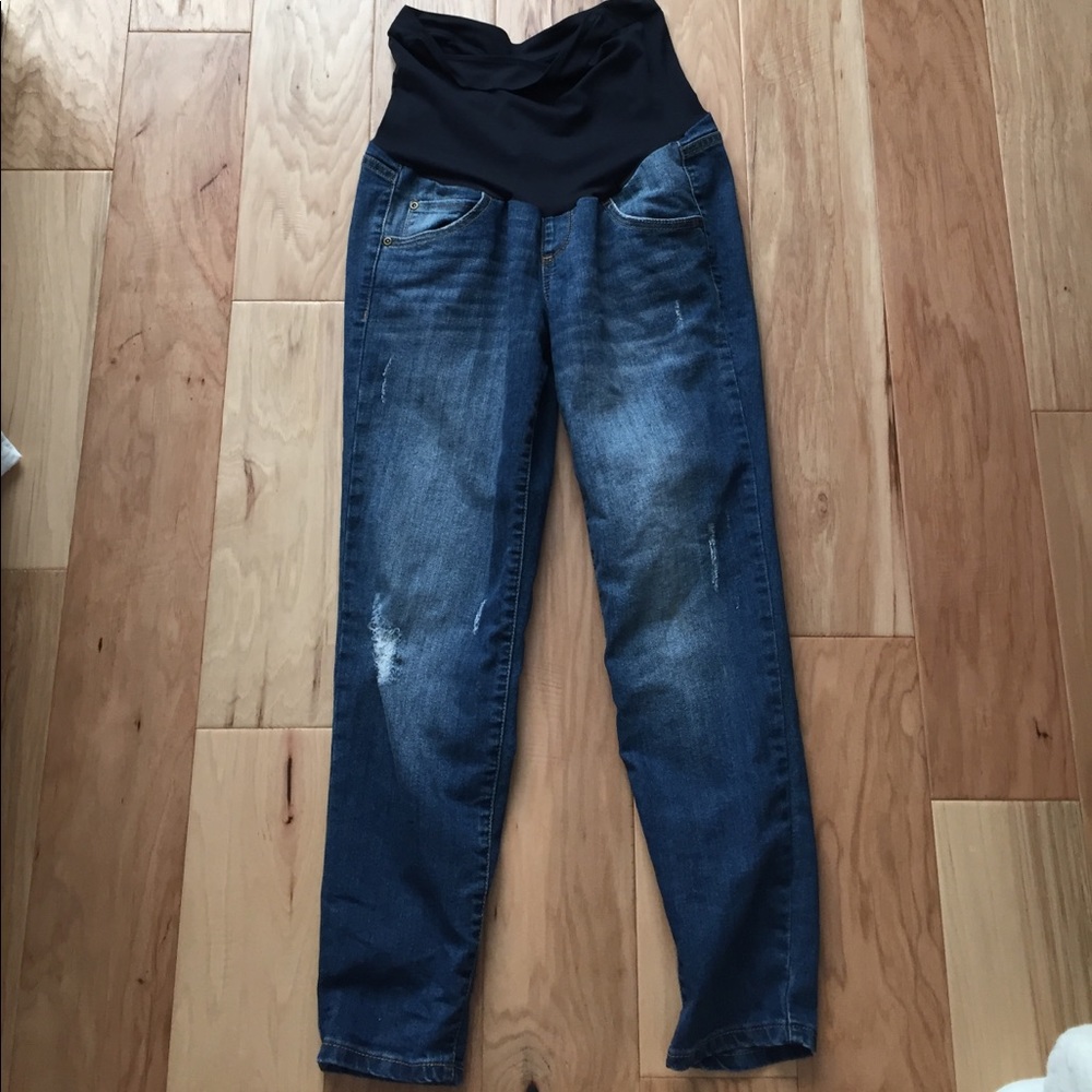 Maternity jean skinny capris