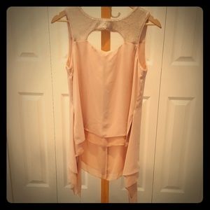 BCBG Bianca top Pale Pink NWT sz S