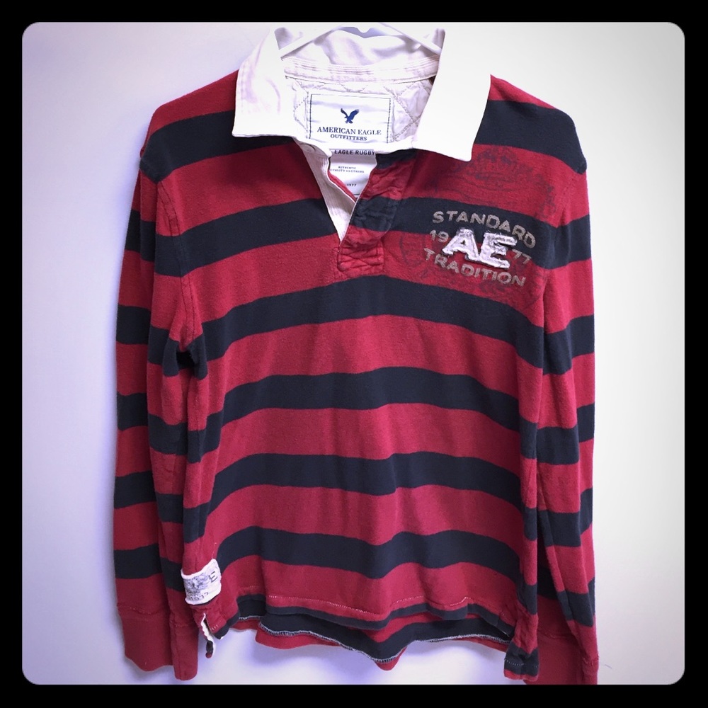 American Eagle Mens M Rugby long sleeved shirt
