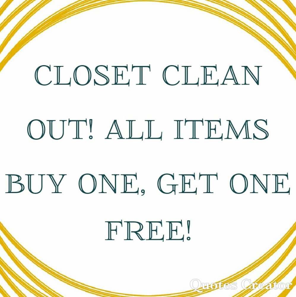 Closet clean out! All items must go!
