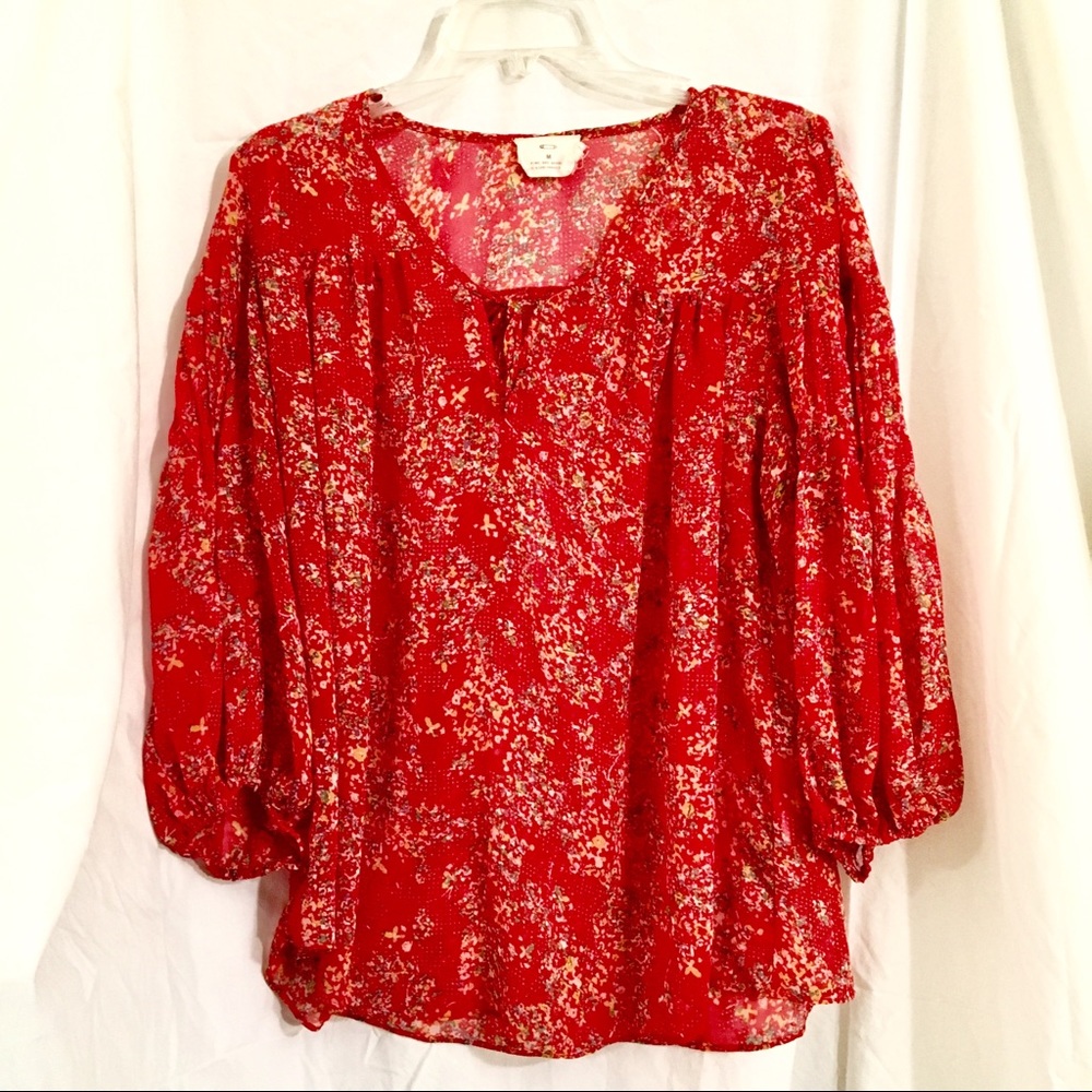 Pins and Needles Urban Outfitters Red Tie Tunic