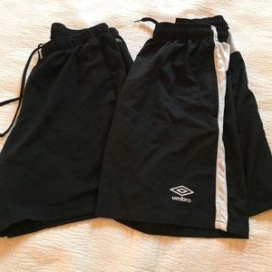 Two pairs men’s workout shorts.