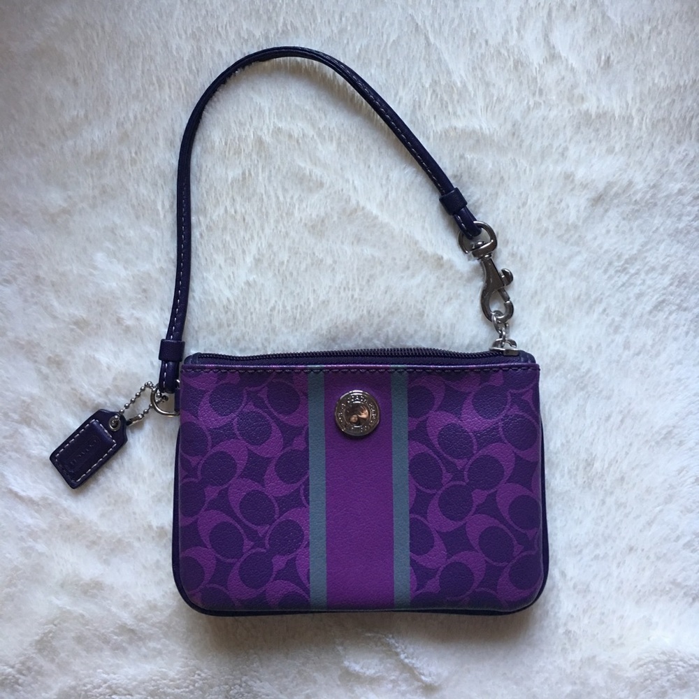 Coach wristlet, purple