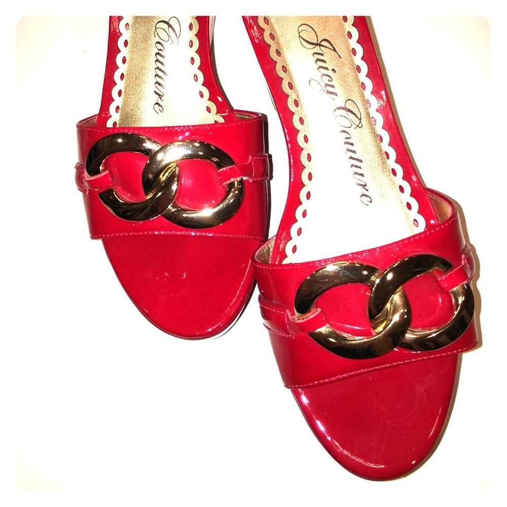 Authentic Juicy Couture Red platform wedge