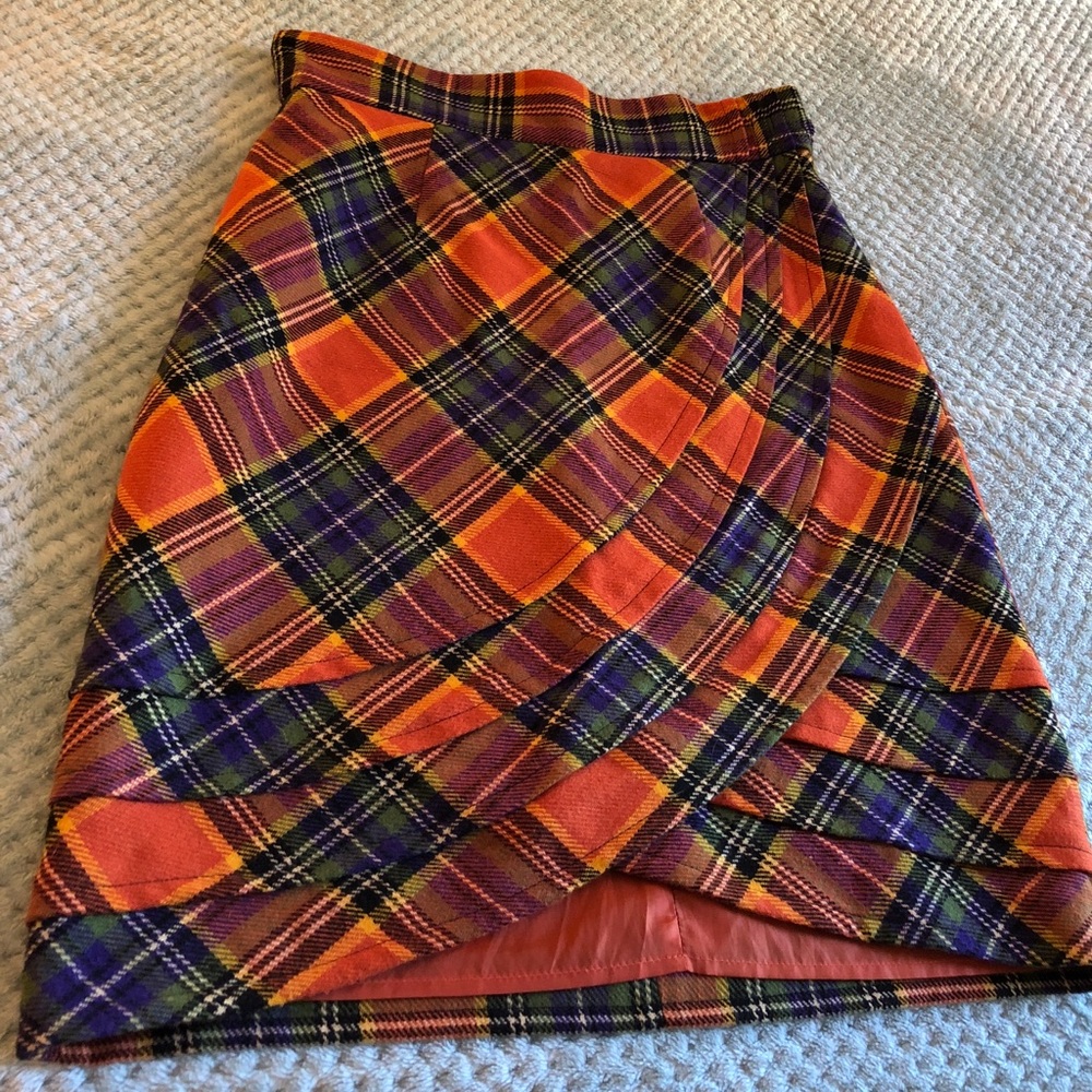 Sz 12 Tracy Reese Plenty Anthropologie plaid skirt