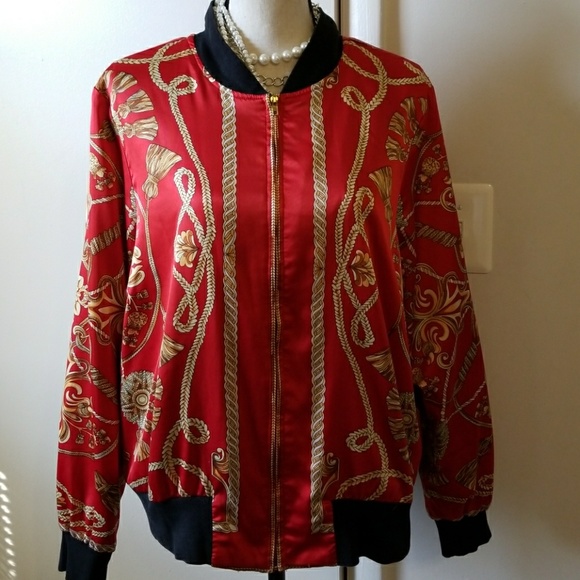 vintage versace bomber jacket