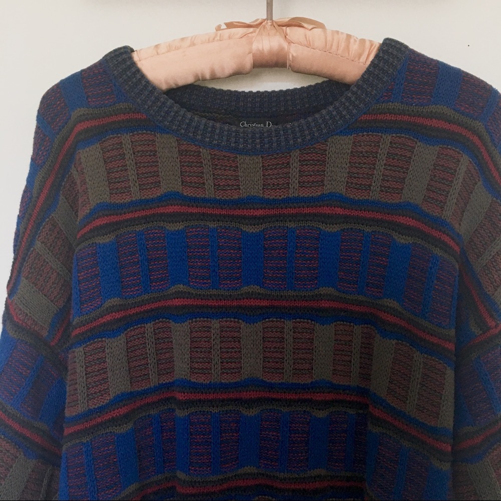 Vintage Christian Dior Oversized Knit  Sweater - Picture 2 of 5