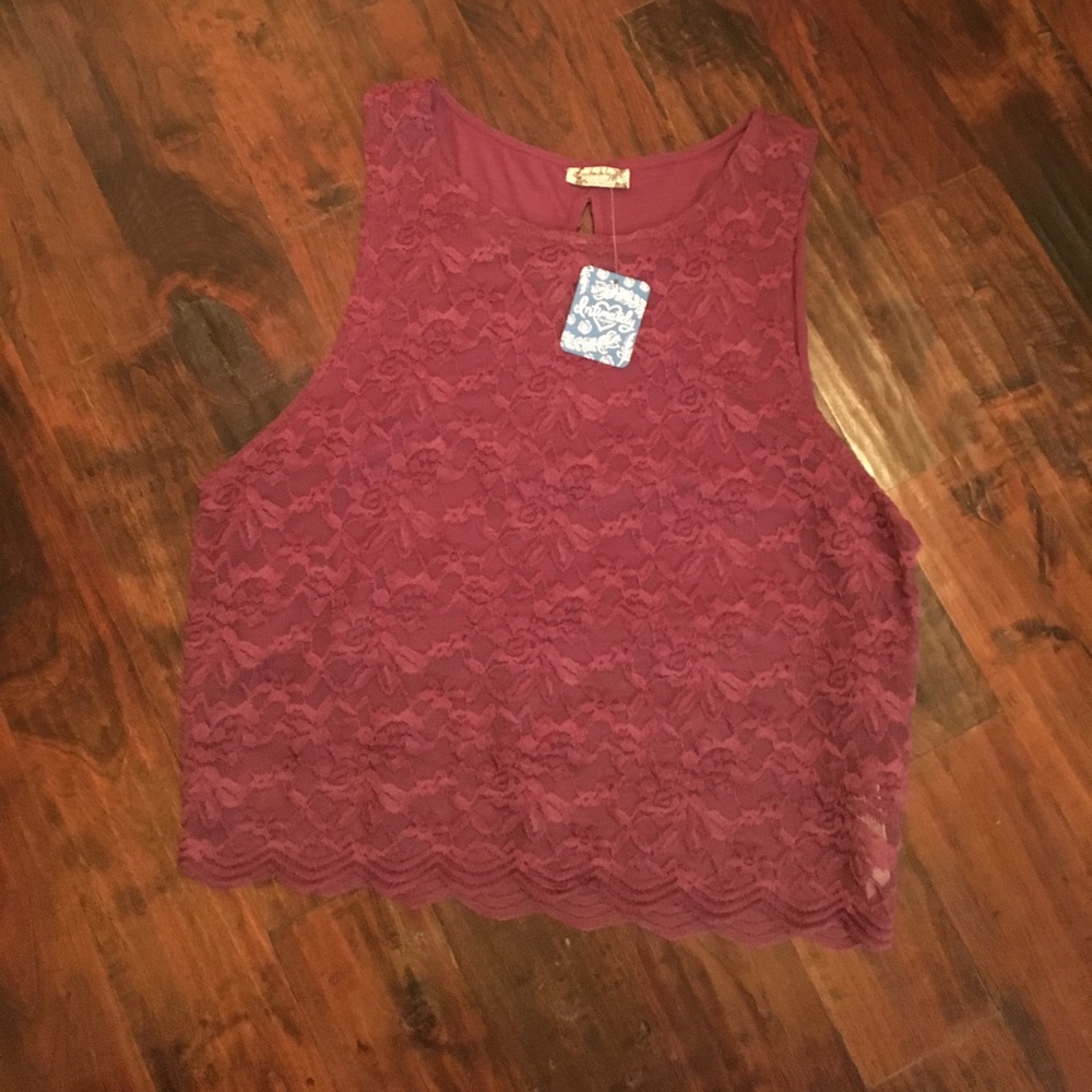 Free People Intimately purple crop tank