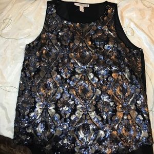 Sequined Open Back Top