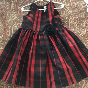 Black/red plaid dress 2T