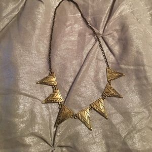Urban outfitters gold bronze triangle necklace