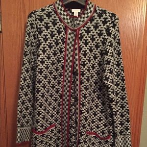 Chicos Long Sweater / Car Coat 1X (Chico’s 2)
