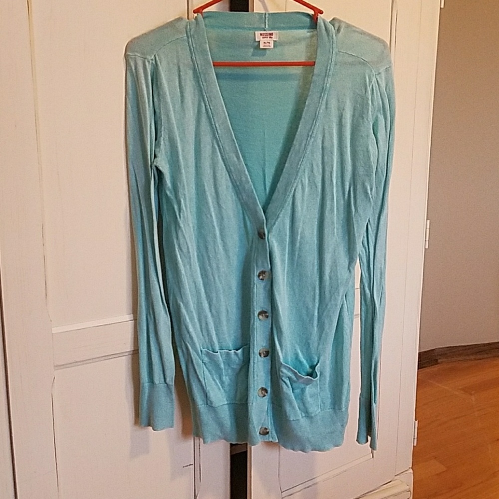 Teal Long Cardigan