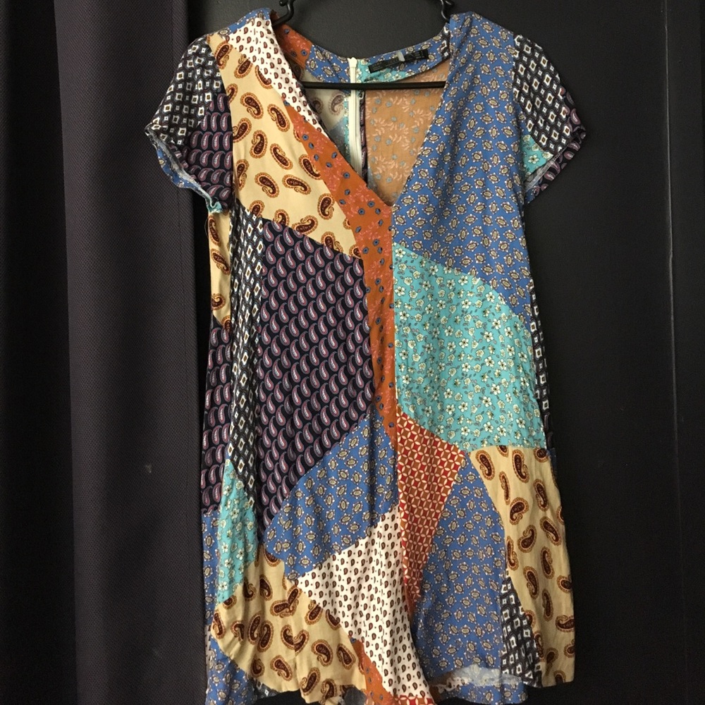 ZARA patchwork romper