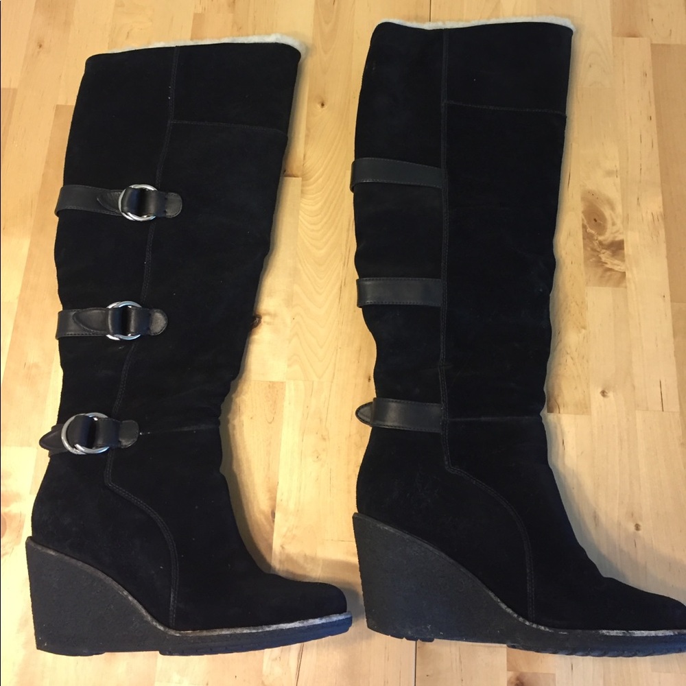 Suede Cole Haan boots!