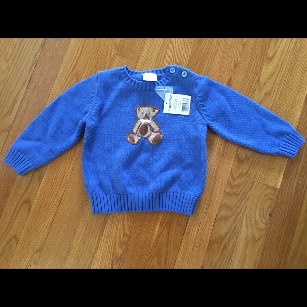 Baby RuggedBear Crew Bear Sweater 24M NWT