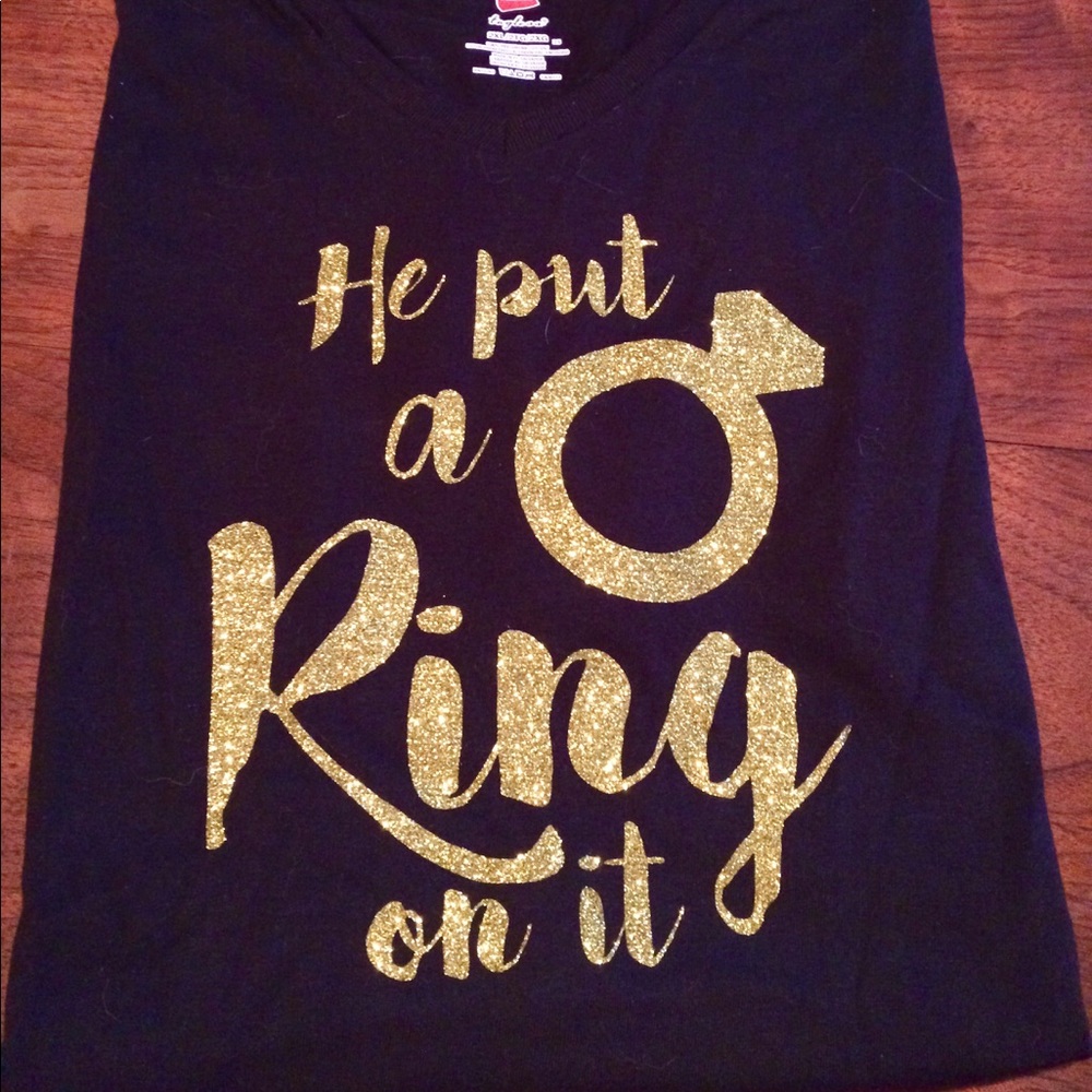 "He Put A Ring On It" Bachelorette Party Shirt