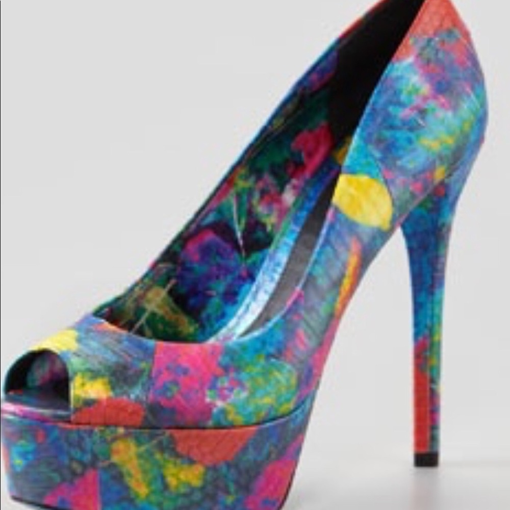 Brian Atwood splash paint shoes. Only worn twice