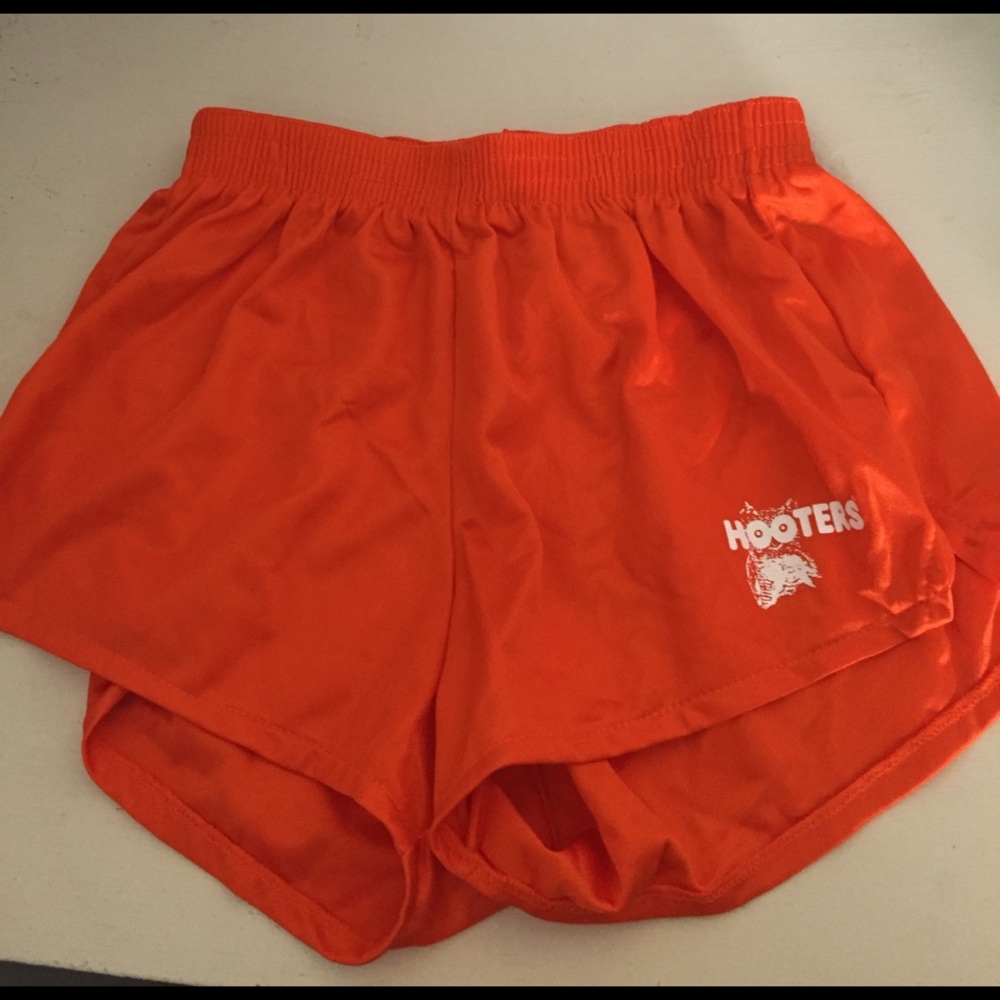NWT small Hooters authentic orange shorts