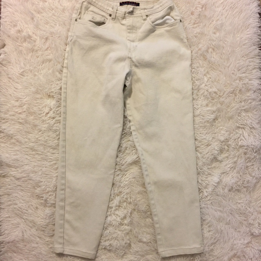 Gloria Vanderbilt Off White High Rise Jeans