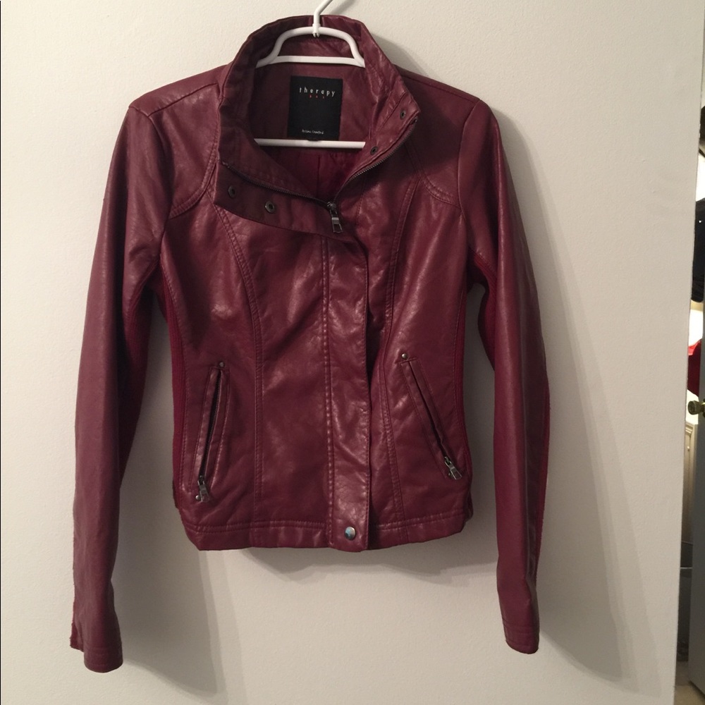 Burgundy Leather Jacket